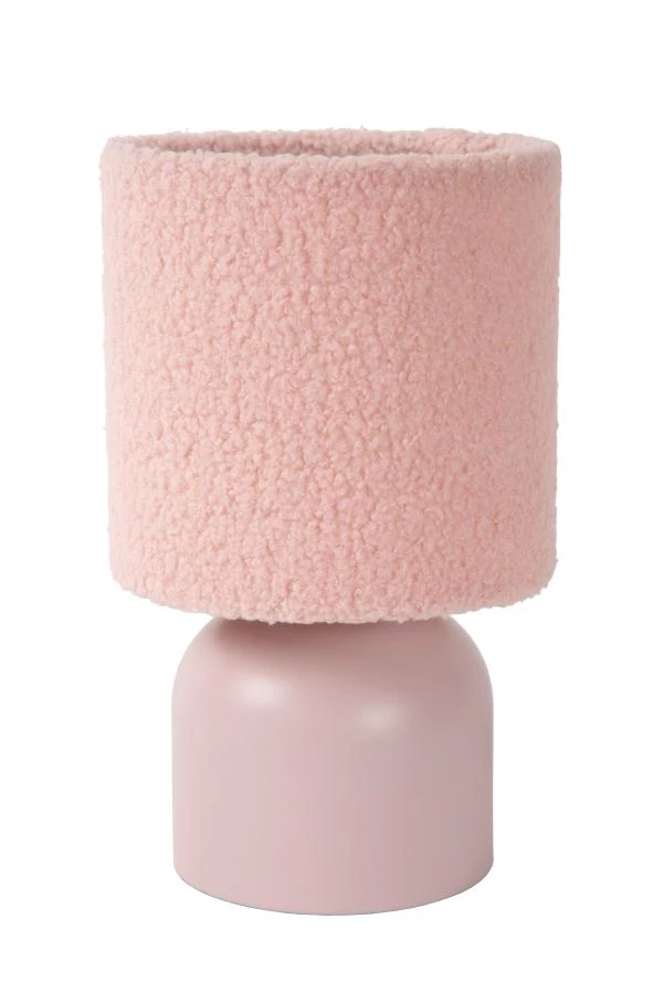 Lucide WOOLLY - Table lamp - Ø 16 cm - 1xE14 - Pink - turned off